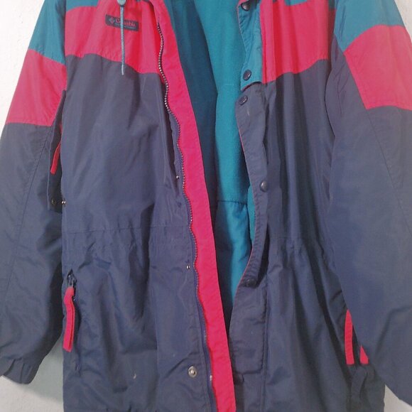Vintage 80s 90s Columbia Sportswear Color Block Jacket Size Medium Rare - Picture 3 of 14